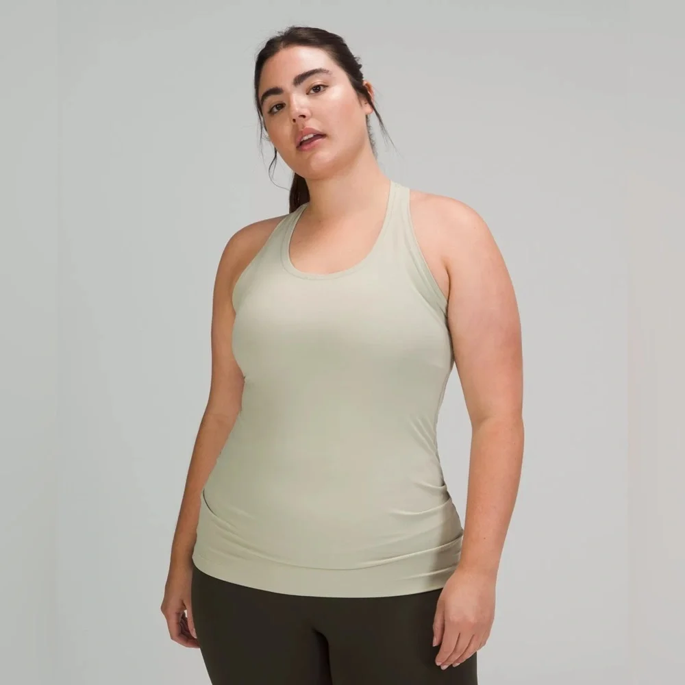 LULULEMON Cool Racerback Tank Top Nulu In Green Fern size 20